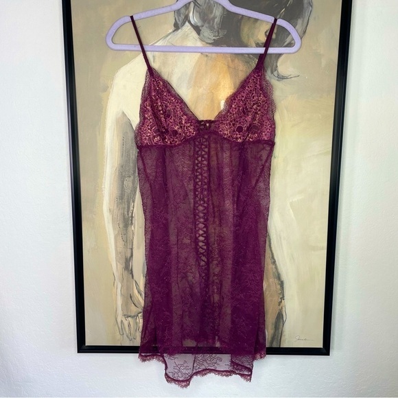 Victoria’s Secret Purple Sheer Lace Nightie - Picture 1 of 6